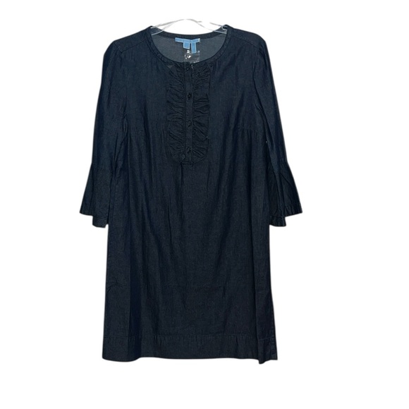 Draper James' Chambray Ruffle Shift Dress Size 10 NWT - Picture 4 of 10